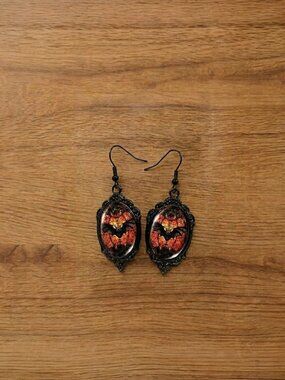NEW Black Bats Earrings Novelty Gothic Jewelry Spooky Cute Dangle Drop Earrings